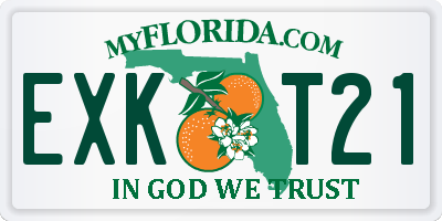 FL license plate EXKT21