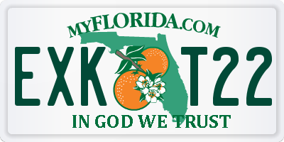 FL license plate EXKT22