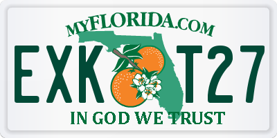 FL license plate EXKT27