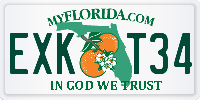 FL license plate EXKT34