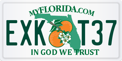 FL license plate EXKT37