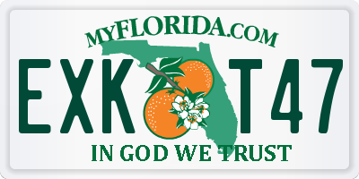 FL license plate EXKT47