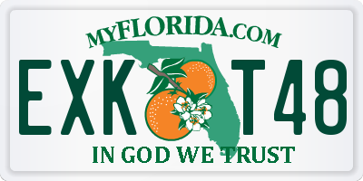 FL license plate EXKT48