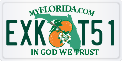 FL license plate EXKT51
