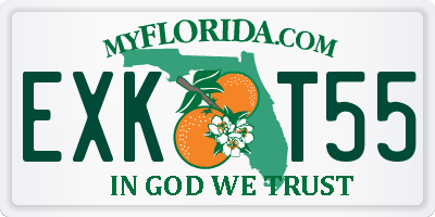 FL license plate EXKT55