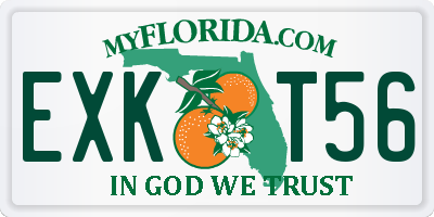 FL license plate EXKT56