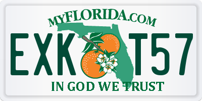 FL license plate EXKT57