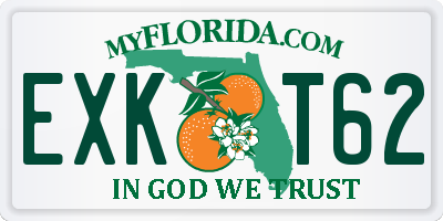 FL license plate EXKT62