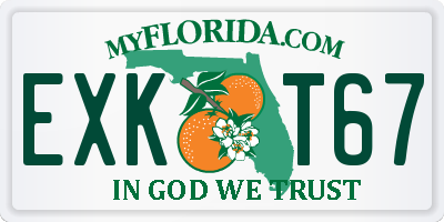 FL license plate EXKT67