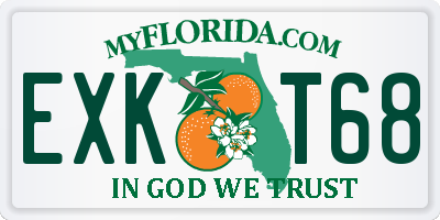 FL license plate EXKT68