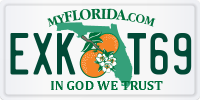FL license plate EXKT69