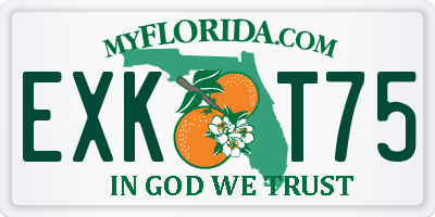 FL license plate EXKT75