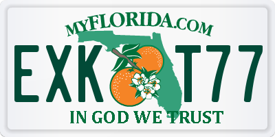 FL license plate EXKT77