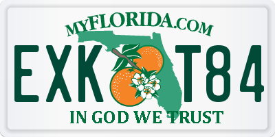 FL license plate EXKT84