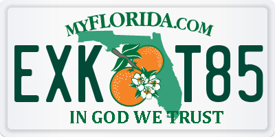 FL license plate EXKT85