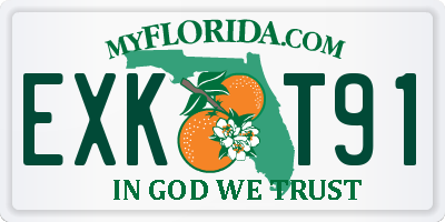 FL license plate EXKT91