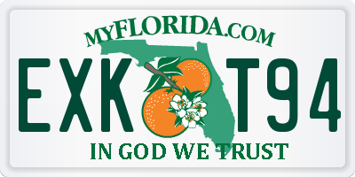 FL license plate EXKT94