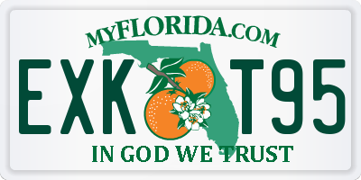 FL license plate EXKT95