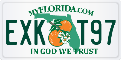 FL license plate EXKT97