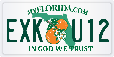 FL license plate EXKU12