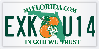 FL license plate EXKU14