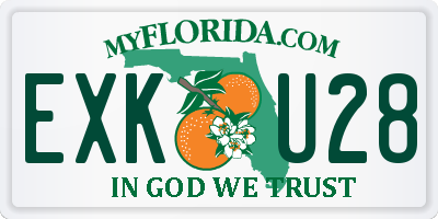 FL license plate EXKU28