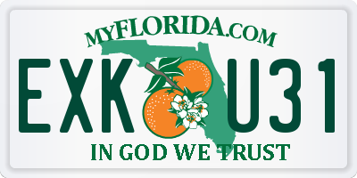 FL license plate EXKU31