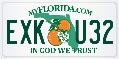 FL license plate EXKU32