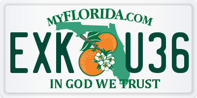 FL license plate EXKU36