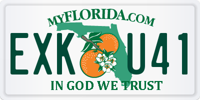 FL license plate EXKU41