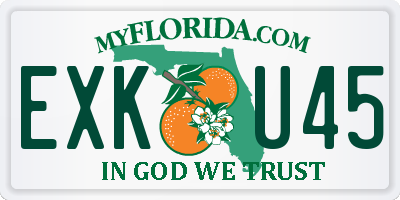 FL license plate EXKU45