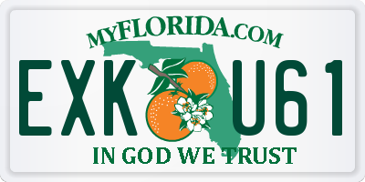 FL license plate EXKU61