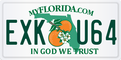 FL license plate EXKU64