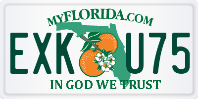 FL license plate EXKU75