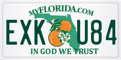 FL license plate EXKU84
