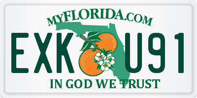 FL license plate EXKU91