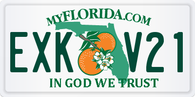 FL license plate EXKV21