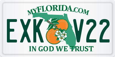 FL license plate EXKV22