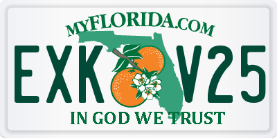 FL license plate EXKV25
