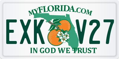 FL license plate EXKV27