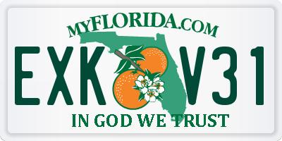 FL license plate EXKV31