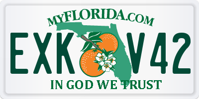 FL license plate EXKV42