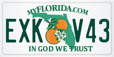FL license plate EXKV43
