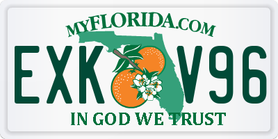FL license plate EXKV96