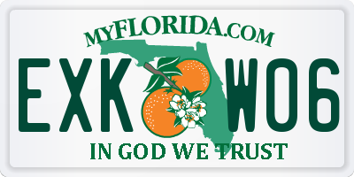 FL license plate EXKW06