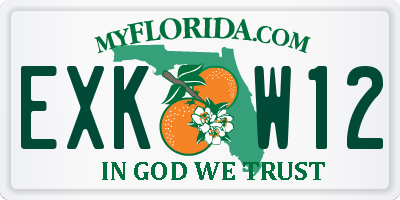 FL license plate EXKW12