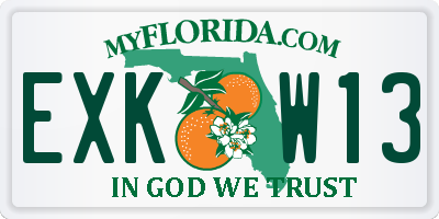 FL license plate EXKW13
