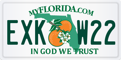 FL license plate EXKW22