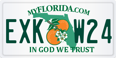 FL license plate EXKW24
