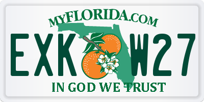 FL license plate EXKW27
